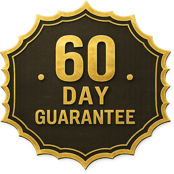 60 day money back guarantee seal